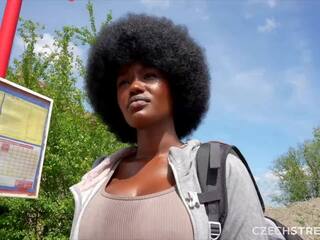 Czech Streets 152 Quickie with pretty Busty Black Girl: Amateur adult clip feat. George Glass