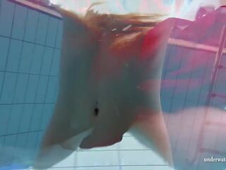 Oversexed babes swim nude underwater