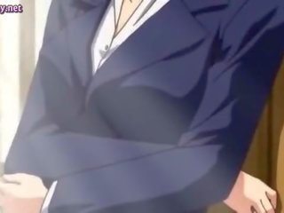 Superb anime babes rubbing their boobs