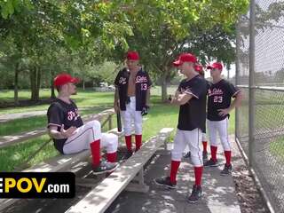 Erotic MYLF Callie Brooks Must make a Less-Than-Spectacular Baseball Team to Stardom
