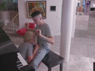 Desiring Stepson Gets Mom To Fuck Him During His Piano Practice dirty movie movies